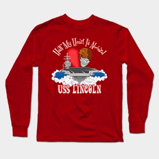 Half My Heart is Abord the USS Abraham Lincoln Long Sleeve T-Shirt